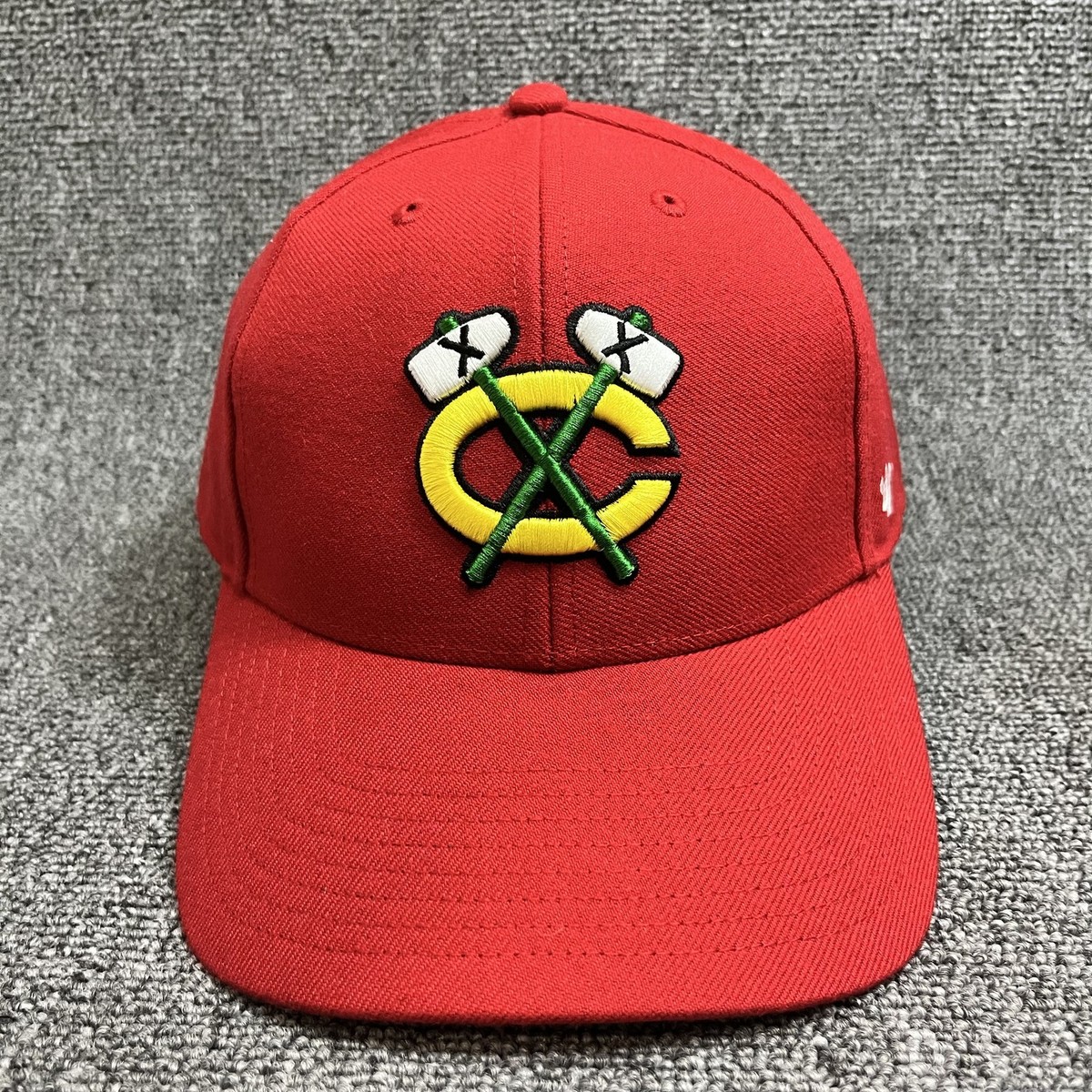 Chicago Blackhawks '47 Brand MVP Red Hat NHL Secondary Logo Strapback Cap OSFA