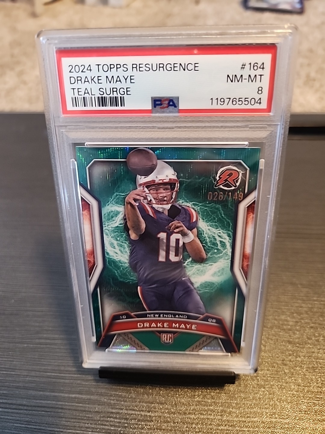 2024 Topps Resurgence Drake Maye Rookie #164 Teal Surge /149 (RC)