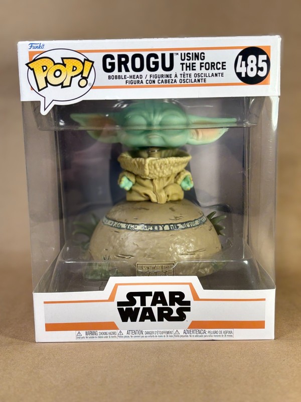 Funko Pop Star Wars Grogu Using the Force #485 Mandalorian Bobble-Head NEW