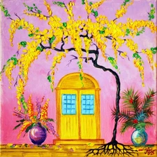 Original Oil Canvas Painting "Summer Hues" Art by Ukrainian Artist