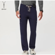 FIGS Men's Technical Collection Navy Blue Scrub Pants Workwear Comfort