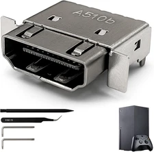 HDMI Port Replacement Kit for Xbox Series X, Display Socket Jack Connector Repai