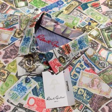 Robert Graham NWT Heist S/S Casual Button Down Shirt L Classic in White/Multi