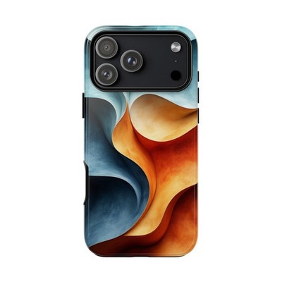 Phone Ink   iPhone/Galaxy/Pixel Case   Sunset Teal Terra Wavy Pattern