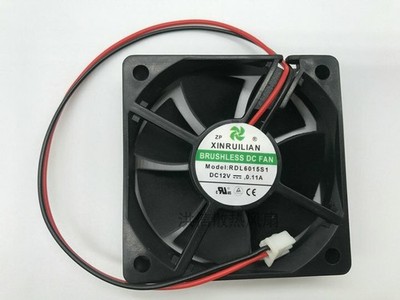 1 pcs  XINRUILIAN  Fan  RDL6015S1  DC12V 0.11A 6015  6CM  2 Pin cooling fan #iv