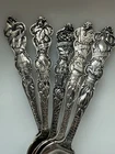 Set of 5 STERLING SILVER Antique Wallace ZODIAC Spoons Teaspoons $450 Scrap