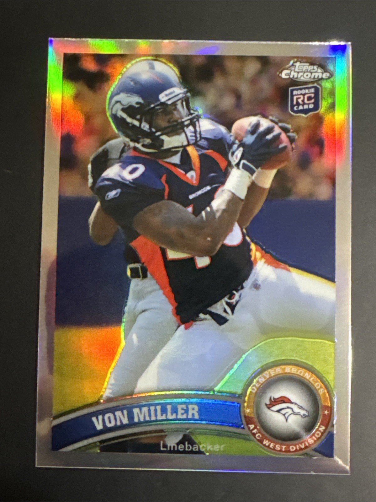 2011 Topps Chrome Von Miller Refractor RC #212 Denver Broncos