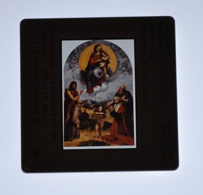 Raphael '' Madonna Di Foligno''  art 35mm  glass slides