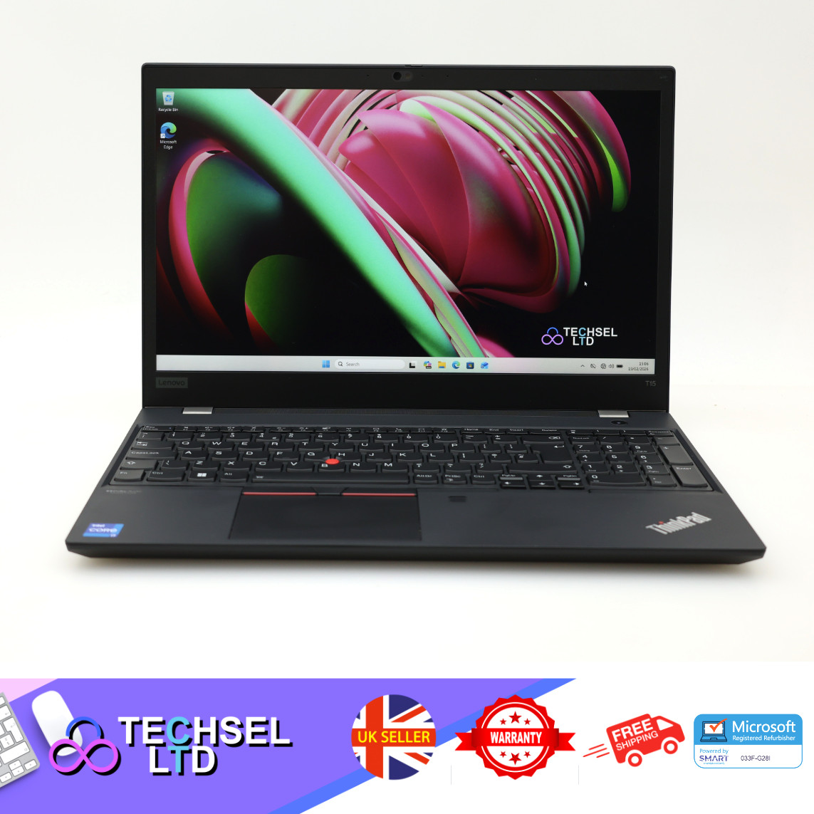 Lenovo Thinkpad T15 Gen 2I Laptop 15.6" i7-1165G7 32GB RAM 512GB SSD MX450 1Y W