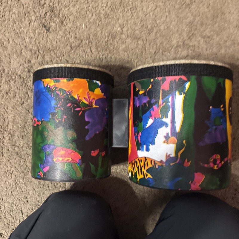 Remo Kids Bongos Drums Rainforest Jungle Animals Theme Double Percussion Detach