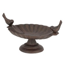 Vogeltränke Wasserschale Schale Gusseisern Vogelbadewanne Vogelbad Garten braun