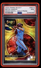 2020 Panini Select Bryce Harper Moon Shots GOLD PRIZM /10 #MS16 PSA 9 10/10 