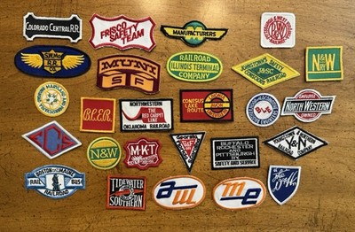 Lot Of 25 VINTAGE Various Railroad Company Patches 