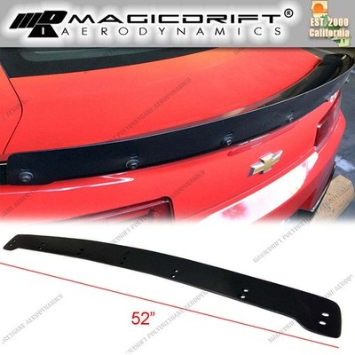 For 14-15 Camaro Z28 Style Rear Decklid Spoiler Wickerbill Gurney Flap Lip BLK