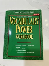 Glencoe Language Arts Vocabulary Power Workbook, Grade 8, Teacher Annotated ...