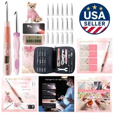 Crochet Hook with 18 Different Size, for Stitch & Row Counter, Light up Intercha