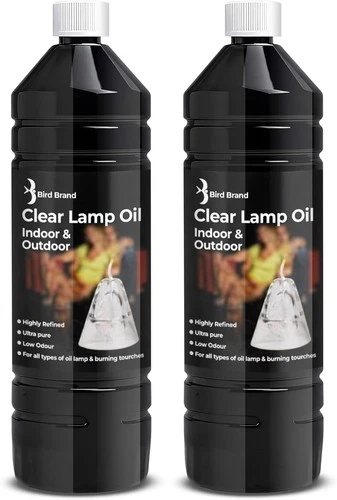 Quebec Clear Lamp Oil 2 x 1L – Clean Burning for Indoor & Outdoor Oil Lamps