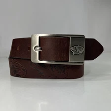Eagles Wings Mizzou Tigers Brown Genuine Leather Belt - Men's Size 32