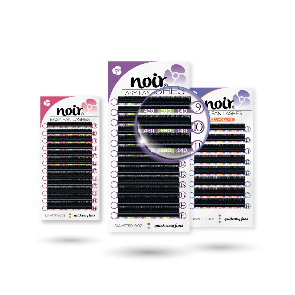 Easy Fanning Lashes Noir Self Fanning Eyelash Extensions Russian Volume C D Curl