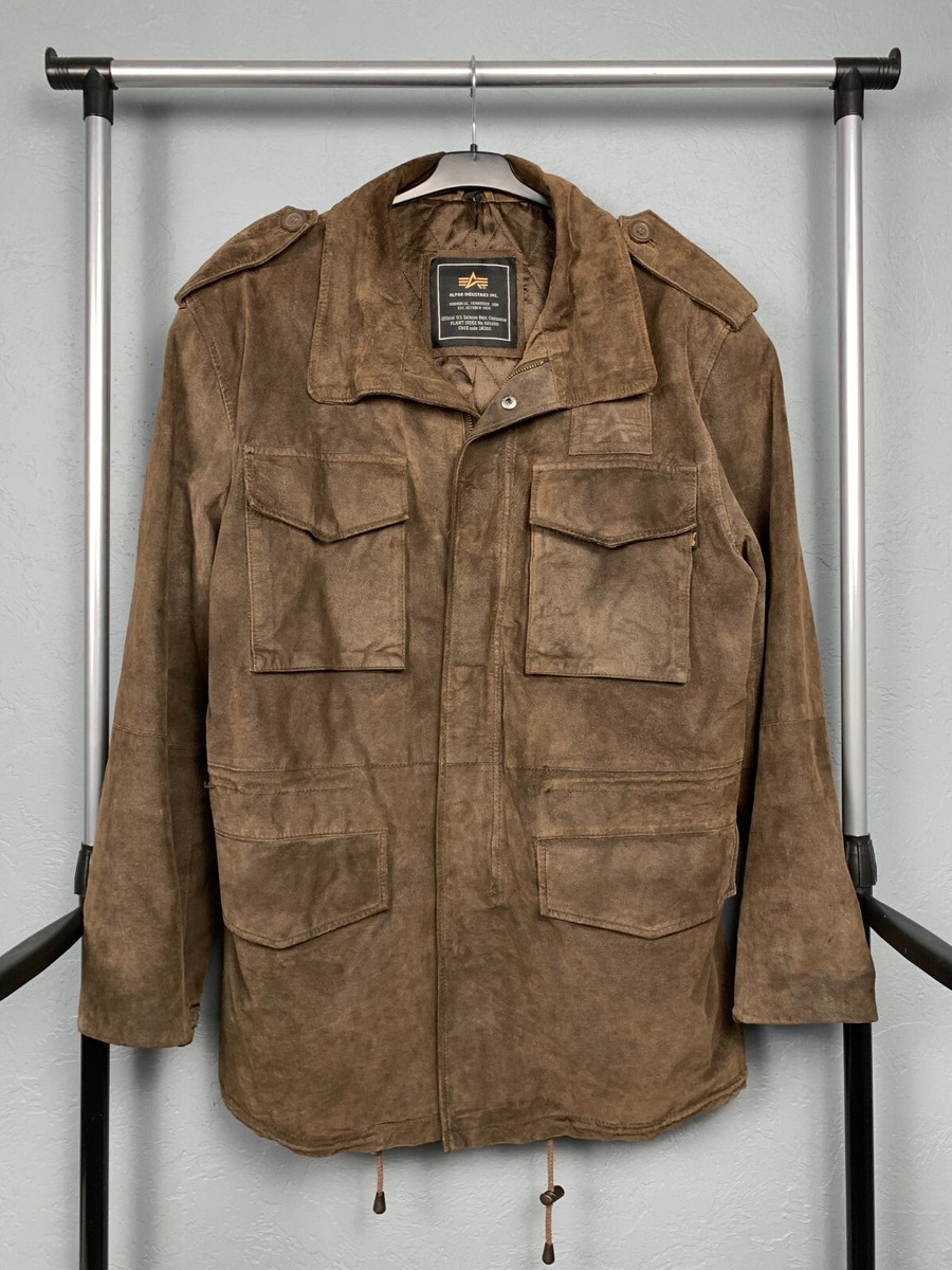 Alpha Industries Vintage Leather M 65 Field Mens Jacket Size L | eBay