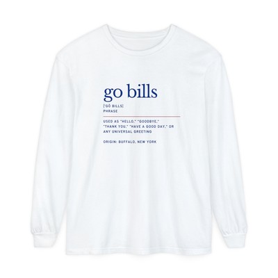 Go Bills Phonetic Spelling Definition Buffalo Bills Unisex Cotton Long Sleeve T