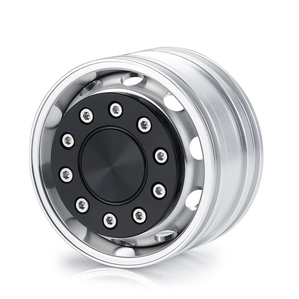 2/4PCS Aluminium Vorderrad Felgen für RC 1/14 Tamiya Tractor Truck Car - Bild 2 von 4