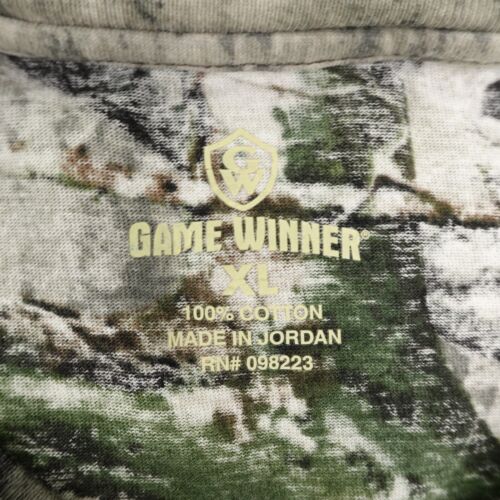 Game Winner Shirt Mens XL Gray Camo Mossy Oak Treestand Hunting Long Sleeve Tee - Picture 8 of 9