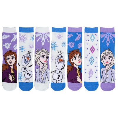 Disney Frozen Socken für Mädchen Sneaker Kindersocken Söckchen Bunt (7er Pack)
