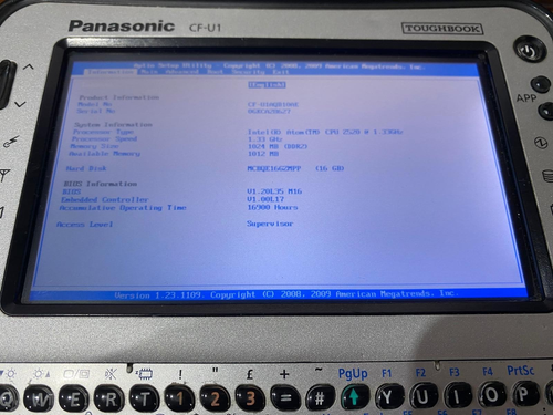 Military Tablet-PC Notebook Panasonic CF-U1 16GB-SSD 1GB IP65 WLAN GPS Bluetooth - Picture 19 of 23
