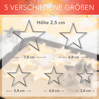 2-teiliges Ausstechformen-Set Stern & Mond – Aus Edelstahl, 7,6 X 6,6 Cm, Für Kekse & Fondant