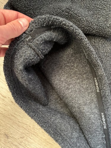 Black YSL Yves Saint Laurent Sherpa quarter zip fleece pullover jumper M - Picture 18 of 19