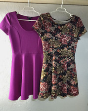 3 Forever 21 Skater Dresses & NEW LuLaRoe Dress NWOT, all 4 Dresses size M