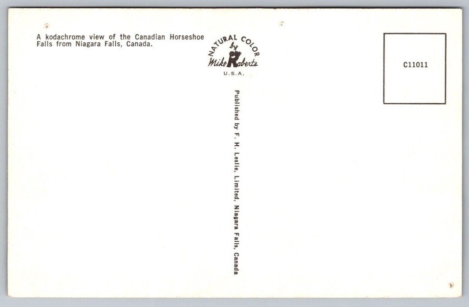 Canadian Horseshoe Falls Niagara Waterfalls Canada Old Cars Waterfront