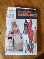 Simplicity Costumes 9718 Adult Dress Skirt Hats XS S M L New Uncut