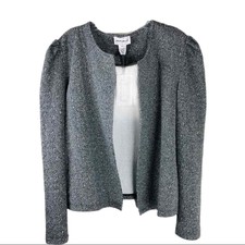 New For The Republic Black White Open Light Cardigan Xl