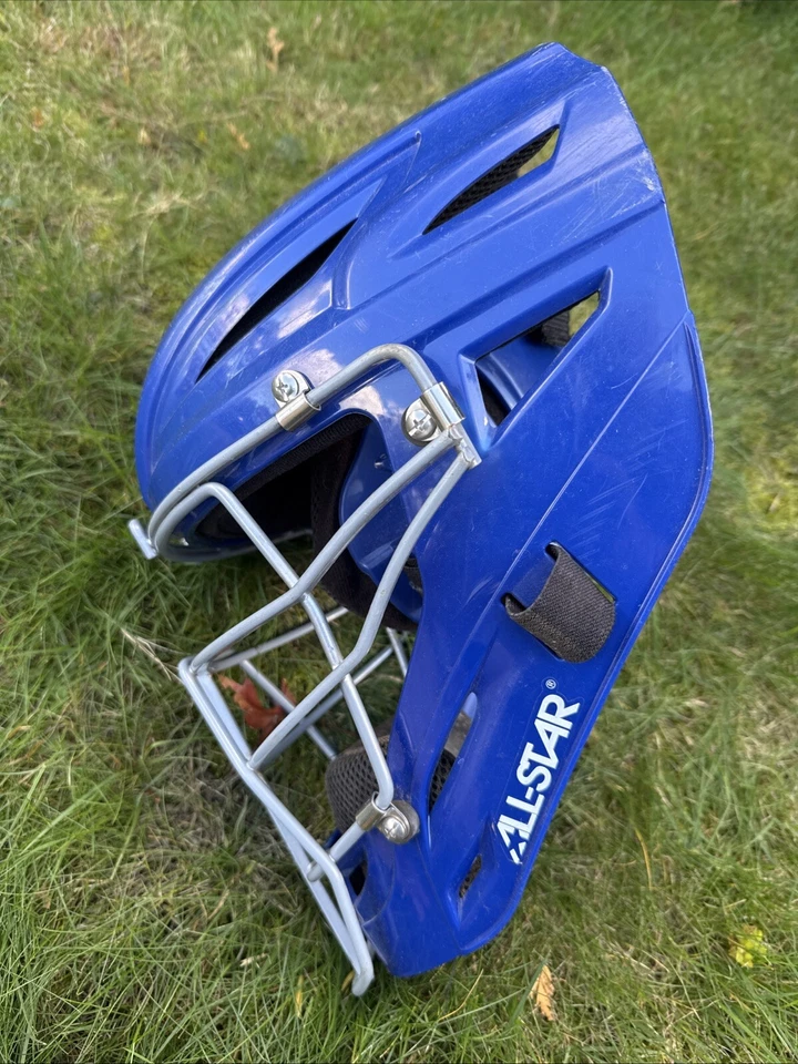 🔥Bom equipamento de captura All Star azul royal CP30Pro com protetores de perna e peito, máscara - Imagem 4 de 4