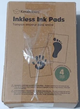 Hand &Footprint Kit 4 Pack Inkless Ink Pad Baby Pets Paw Prints Black 5.5 x 3.5
