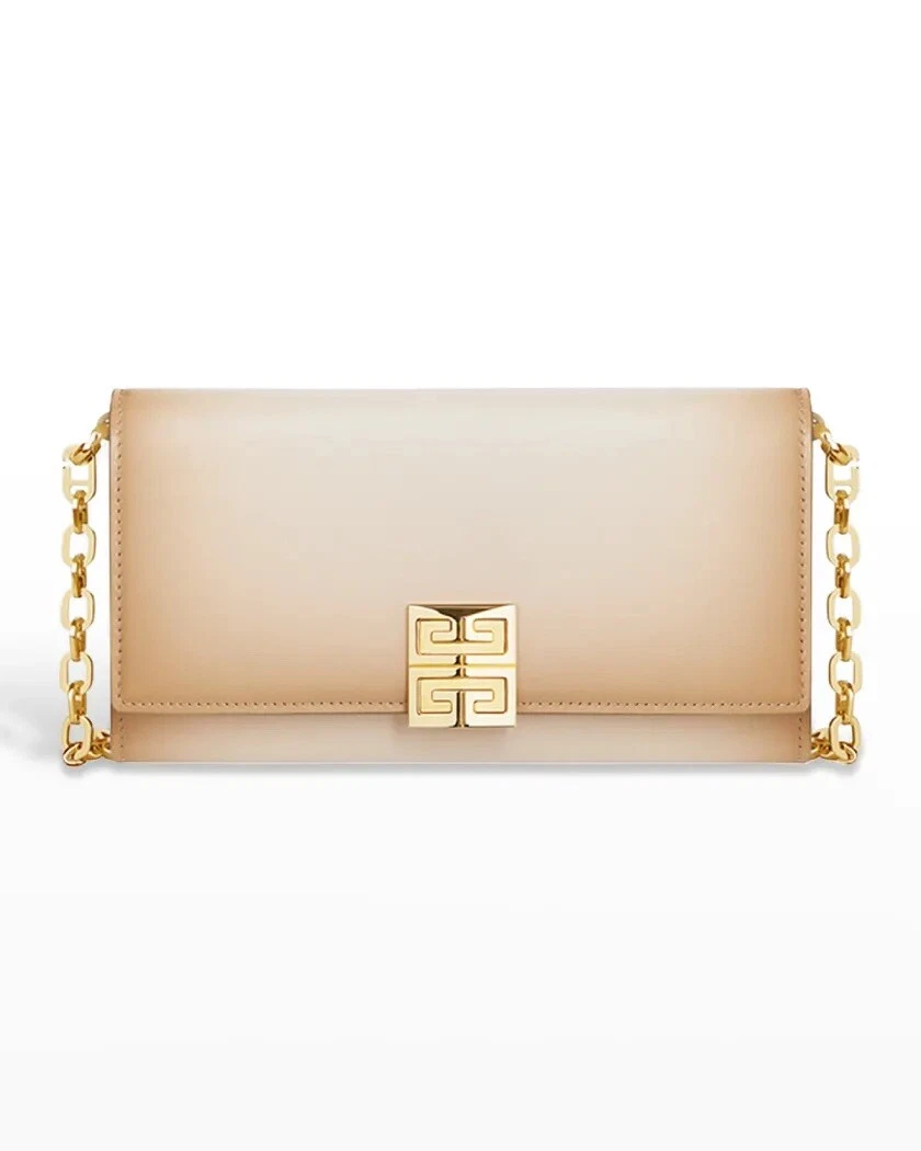 Givenchy — Beautiful! Givenchy Monogram Flap Wallet on Chain DUST GREY