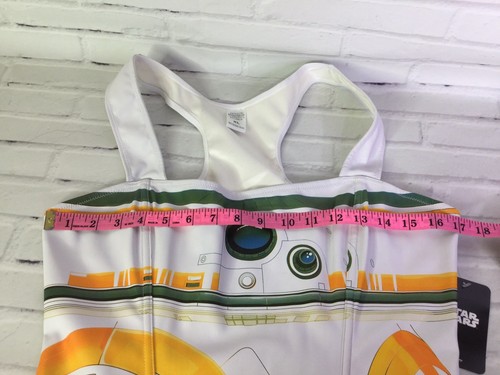 Star Wars BB-8 Sublimated Corset Boned Racerback White Green Top XL Licensed NEW - 第 6/10 張圖片