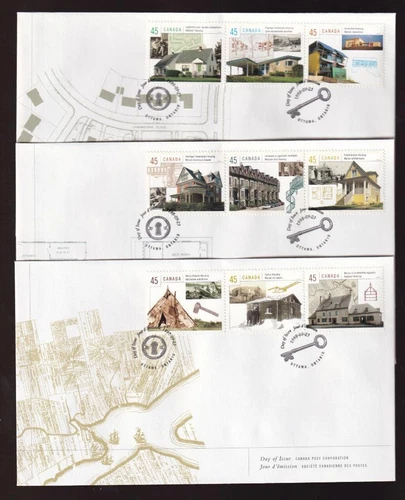 Canada FDC 1998 Housing in Canada sc#1755(a-i) set of 3