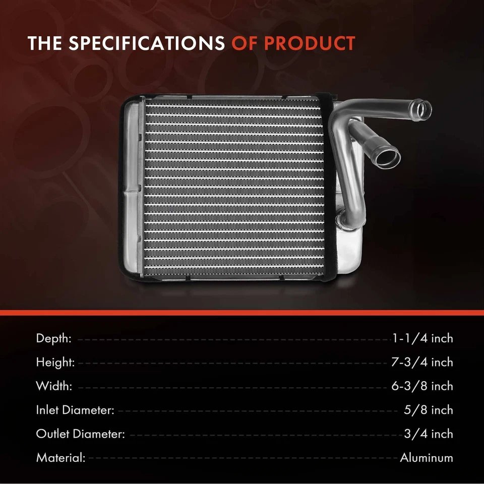 Núcleo calefactor HVAC delantero de aluminio para Chevrolet Camaro Pontiac Firebird 1982-1992 Foto 4 de 4