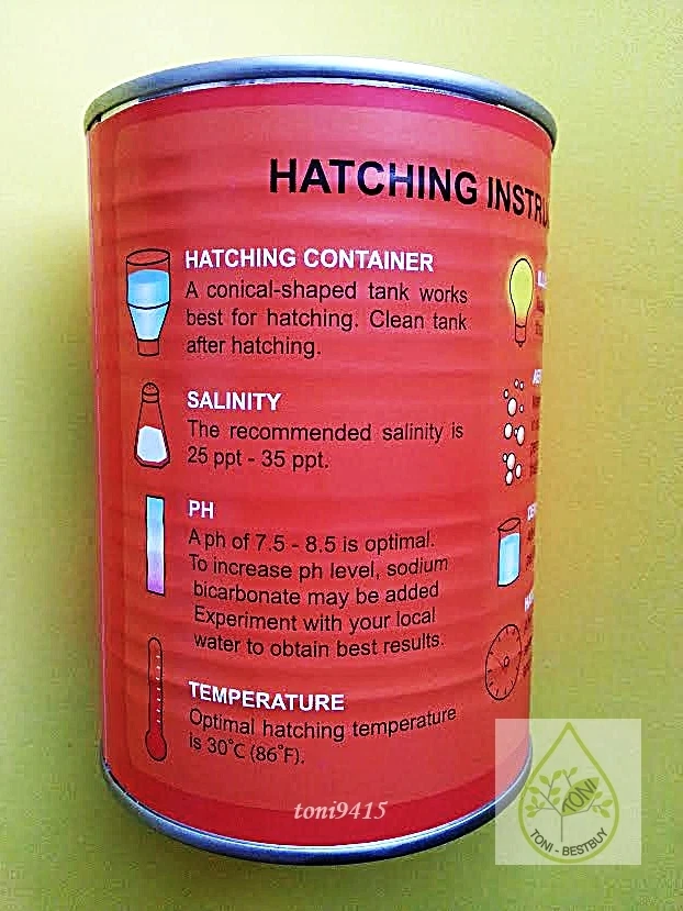 American Eagle Great Salt Lake Artemia Quistes Salmuera Camarón Huevo Fresco 450 g EE. UU. Foto 3 de 4