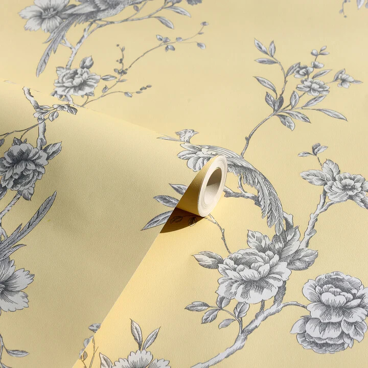ARTHOUSE CHINOISE YELLOW WALLPAPER FLORAL OPERA HEAVYWEIGHT 422804