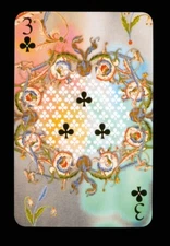Transformation playing card Christian Lacroix 3 of Clubs Q70a