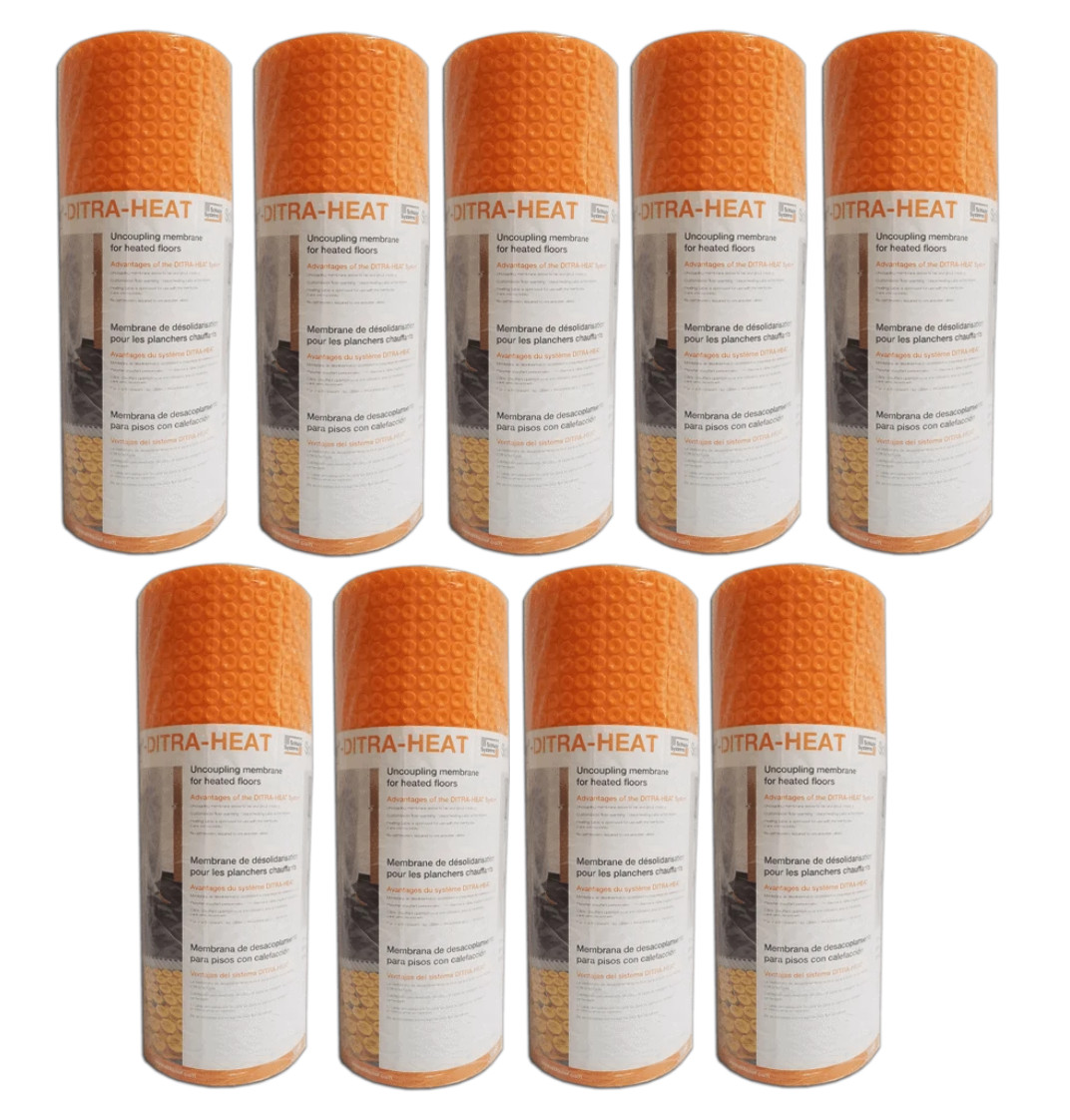 Schluter Ditra Heat DH512M Uncoupling Membrane 134.5 Sq Ft Roll - 9 Rolls  Bundle | eBay
