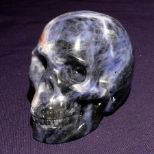 Cranium En Sodalite, 77,4g 48x32x40mm, Pierre De Guérison