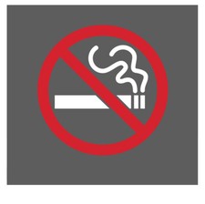 4 inch No Smoking 2-Color Decal Sticker Car Anti-smoking Please Home Door smoke