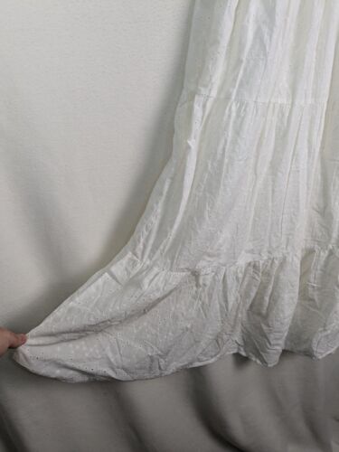 Bonmarche Ladies broderie casual tiered dress size 14 white v-neck New - Picture 2 of 10
