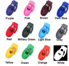 110pcs Colorful Grenade Style Cord Lock Stopper for Paracord