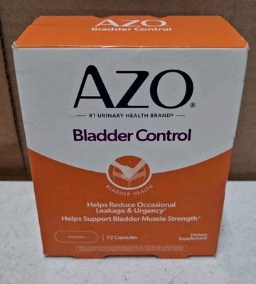 AZO Bladder Control with Go-less Supplement Capsules 72 Count Exp 06/2027